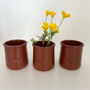 La Fermière French Glazed Terracotta Mini Pots